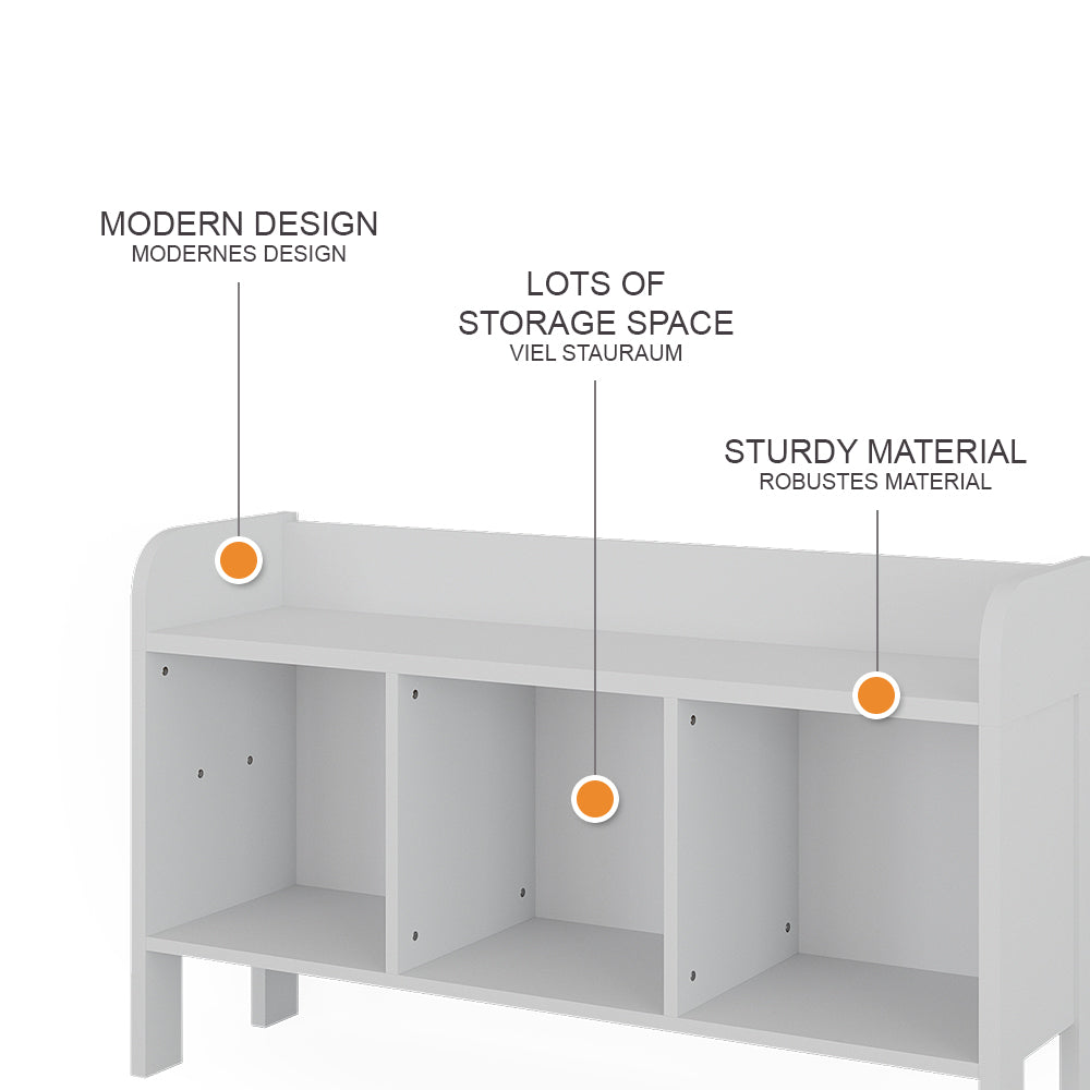 Vitalispa Scaffale per bambini Bianco 107.2 x 63.8 cm