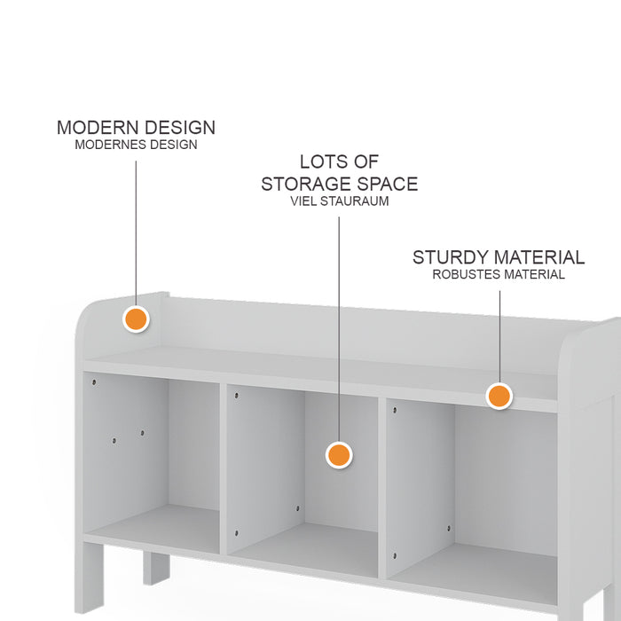 Vitalispa Scaffale per bambini Bianco 107.2 x 63.8 cm