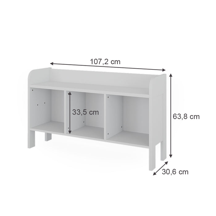 Vitalispa Scaffale per bambini Bianco 107.2 x 63.8 cm