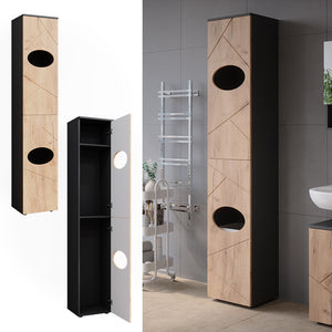 Vicco Armadietto per la biancheria Antracite/quercia dorata 32 x 192 cm