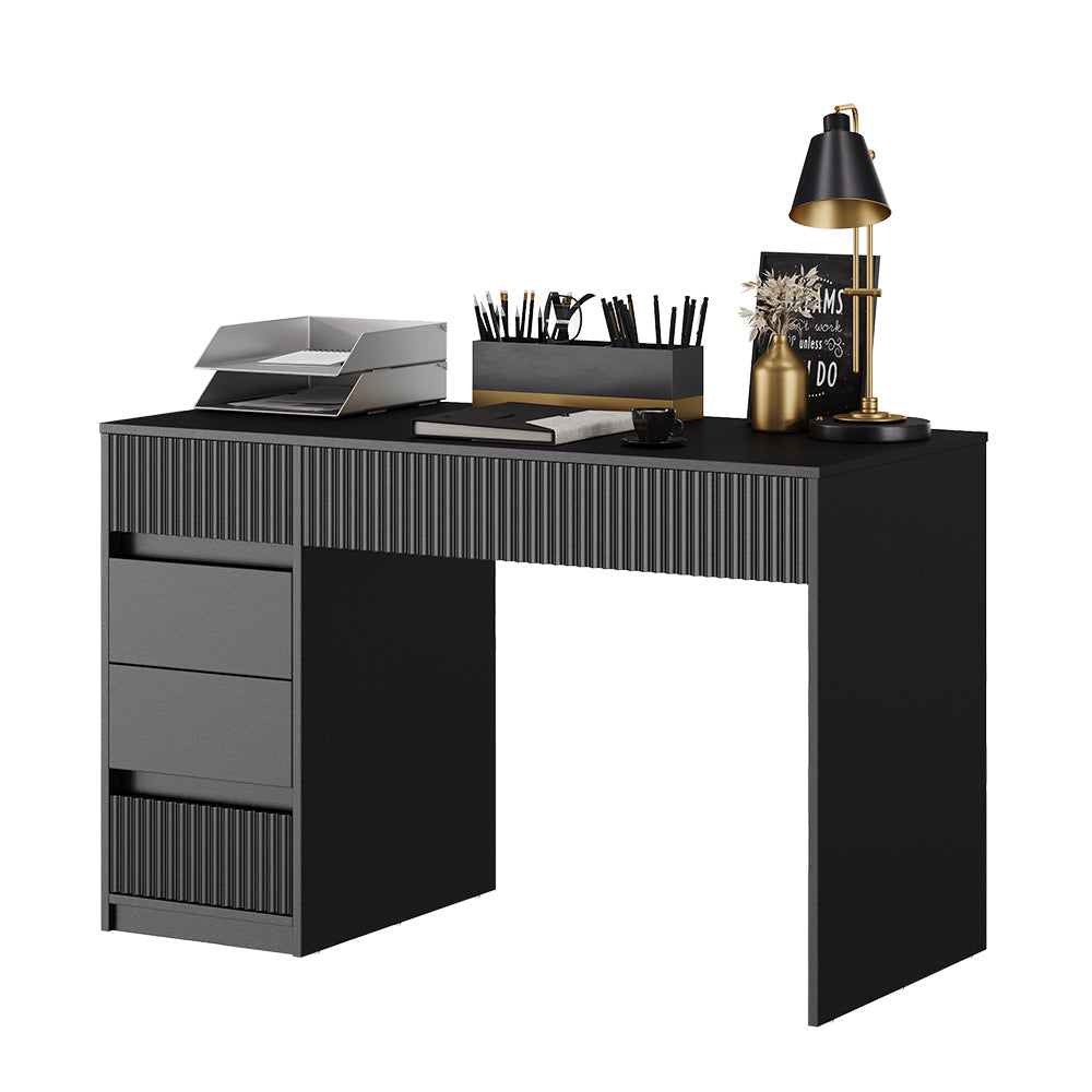 Vicco Scrivania Nero 120 x 55 cm con 5 cassetti