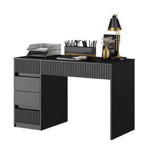 Vicco Scrivania Nero 120 x 55 cm con 5 cassetti