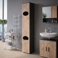 Vicco Armadietto per la biancheria Antracite/quercia dorata 32 x 192 cm