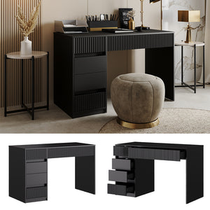 Vicco Scrivania Nero 120 x 55 cm con 5 cassetti