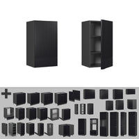 Vicco Pensile da cucina Nero a righe 40 cm