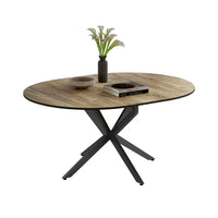 Vicco tavolo da pranzo allungabile Nero/quercia rustico 120 x 76.5 cm Estensibile