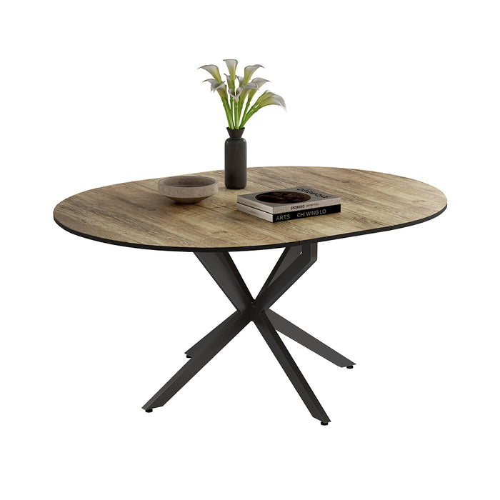 Vicco tavolo da pranzo allungabile Nero/quercia rustico 120 x 76.5 cm Estensibile