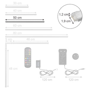 Vicco Striscia LED bianca 50 cm