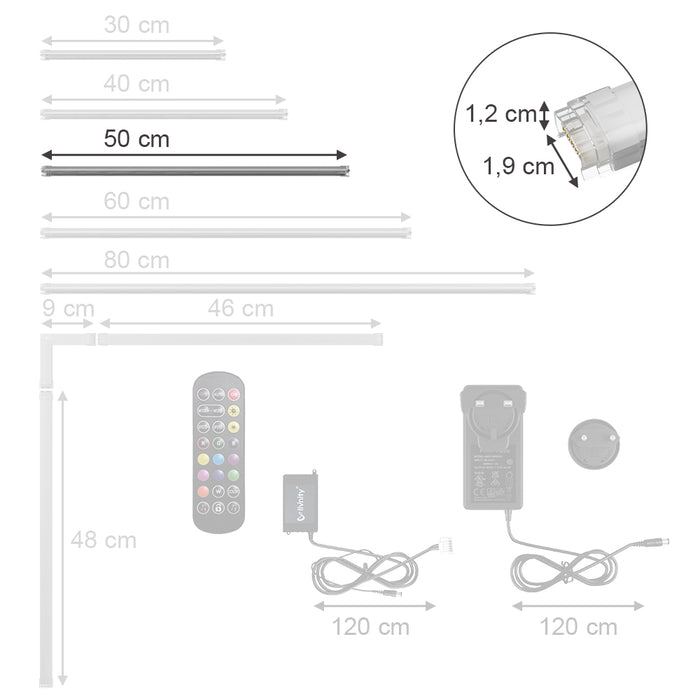 Vicco Striscia LED bianca 50 cm