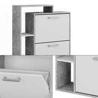 Vicco Scarpiera Calcestruzzo 80 x 128.3 cm con 3 scomparti