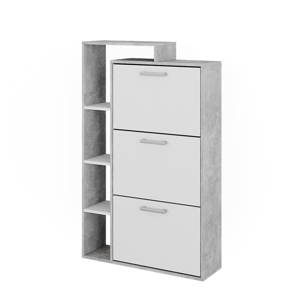 Vicco Scarpiera Calcestruzzo 80 x 128.3 cm con 3 scomparti