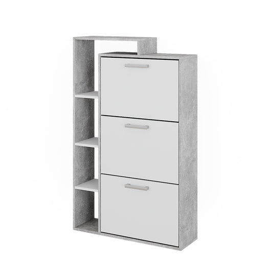 Vicco Scarpiera Calcestruzzo 80 x 128.3 cm con 3 scomparti
