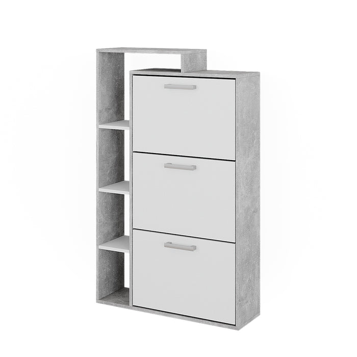 Vicco Scarpiera Calcestruzzo 80 x 128.3 cm con 3 scomparti