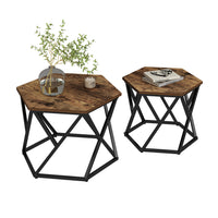 Vicco Set di tavolini Rovere rustico 57 x 57 cm 2 parti