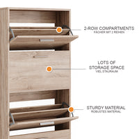 Vicco Scarpiera Sonoma 59 x 137 cm con 4 scomparti
