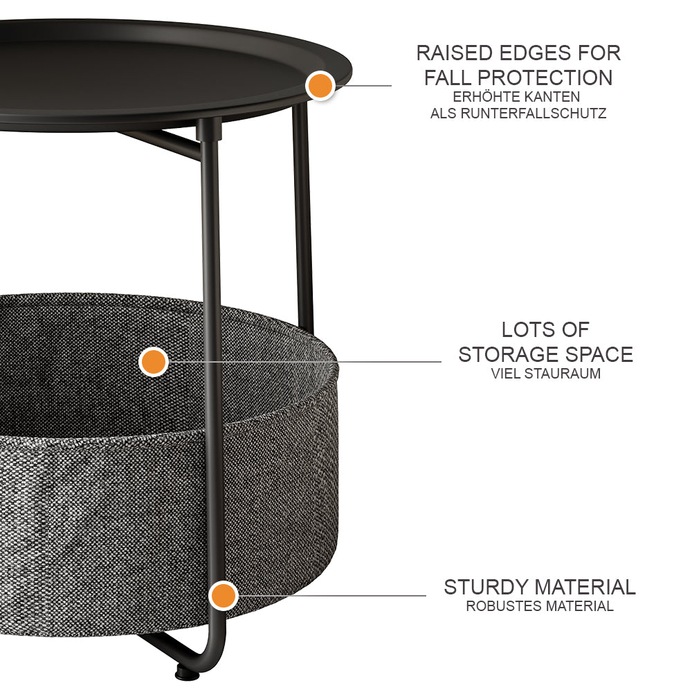 Vicco Tavolino Nero 47 x 50 cm