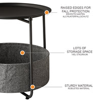 Vicco Tavolino Nero 47 x 50 cm