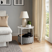 Vicco Tavolino da caffè Bianco 47 x 50 cm