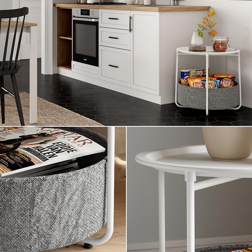 Vicco Tavolino da caffè Bianco 47 x 50 cm