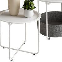 Vicco Tavolino da caffè Bianco 47 x 50 cm