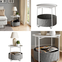 Vicco Tavolino da caffè Bianco 47 x 50 cm