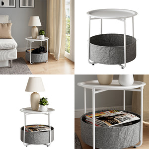 Vicco Tavolino da caffè Bianco 47 x 50 cm