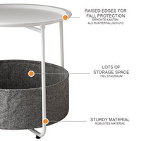 Vicco Tavolino da caffè Bianco 47 x 50 cm