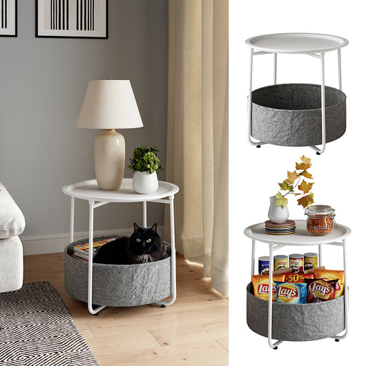 Vicco Tavolino da caffè Bianco 47 x 50 cm