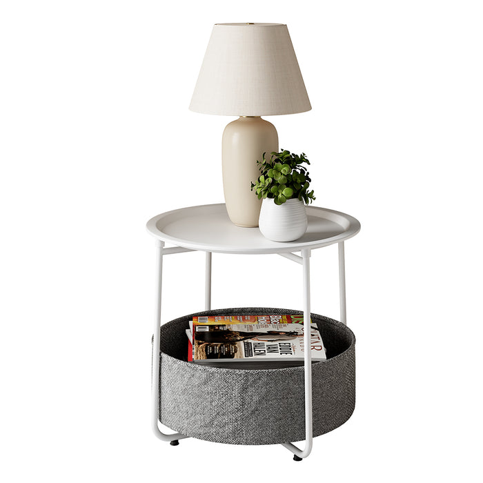 Vicco Tavolino da caffè Bianco 47 x 50 cm