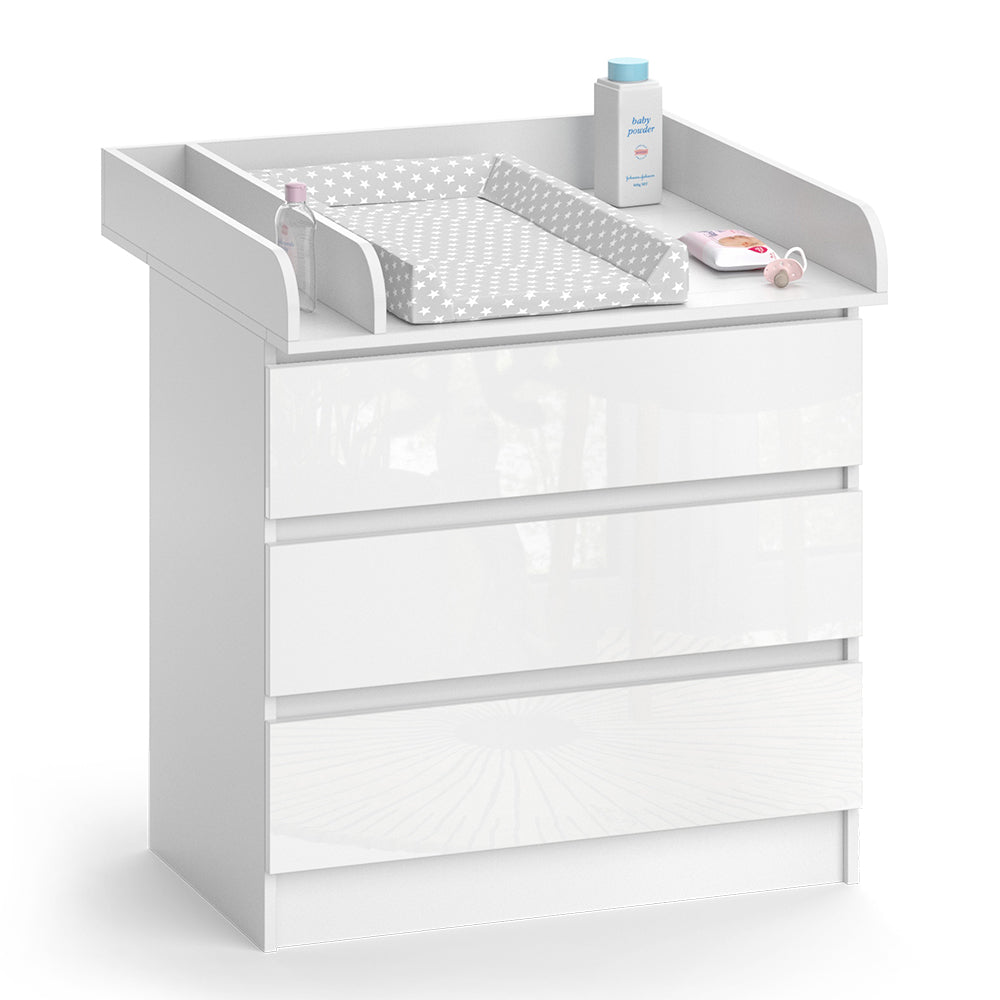 Vicco Fasciatoio Bianco 80 x 85.4 cm con 3 cassetti