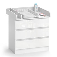 Vicco Fasciatoio Bianco 80 x 85.4 cm con 3 cassetti