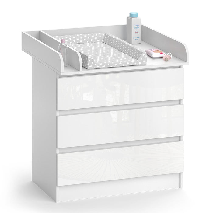 Vicco Fasciatoio Bianco 80 x 85.4 cm con 3 cassetti