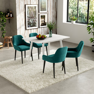 Vicco Tavolo da pranzo Bianco 80 x 70 cm Estensibile