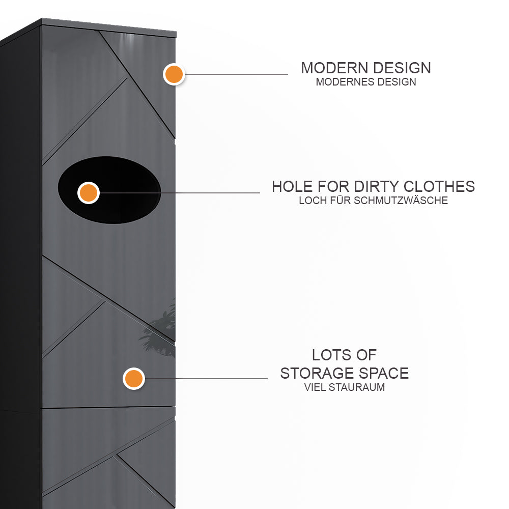 Vicco Armadio per la biancheria Antracite 32 x 192 cm