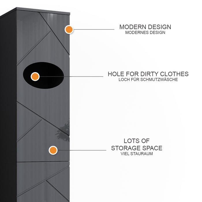 Vicco Armadio per la biancheria Antracite 32 x 192 cm