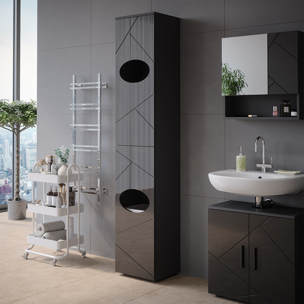 Vicco Armadio per la biancheria Antracite 32 x 192 cm