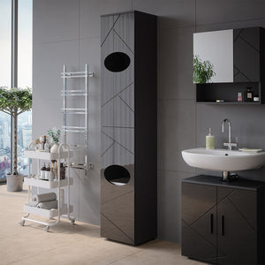 Vicco Armadio per la biancheria Antracite 32 x 192 cm