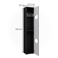 Vicco Armadio per la biancheria Antracite 32 x 192 cm