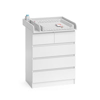 Vicco Fasciatoio Bianco 80 x 110.2 cm con 5 cassetti