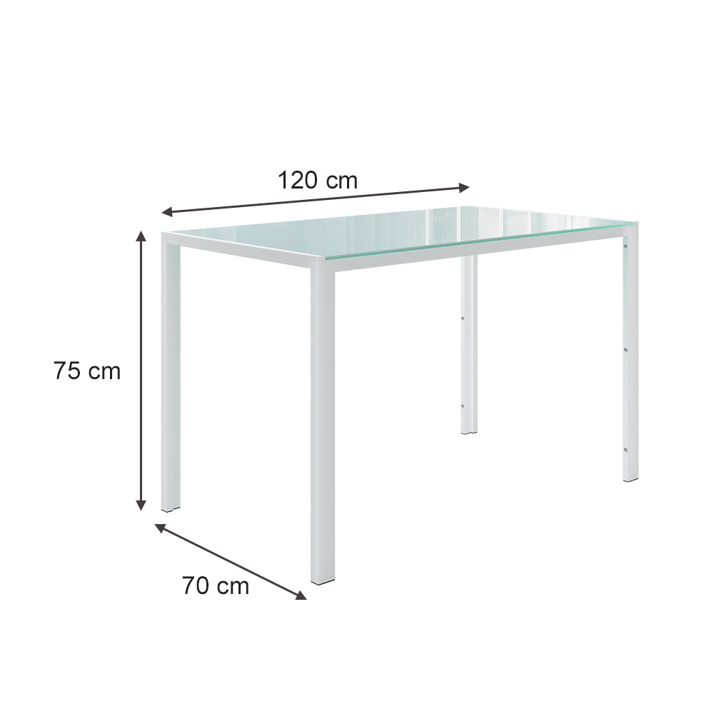 Vicco Tavolo da pranzo Bianco 120 x 75 cm
