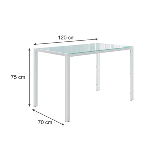 Vicco Tavolo da pranzo Bianco 120 x 75 cm