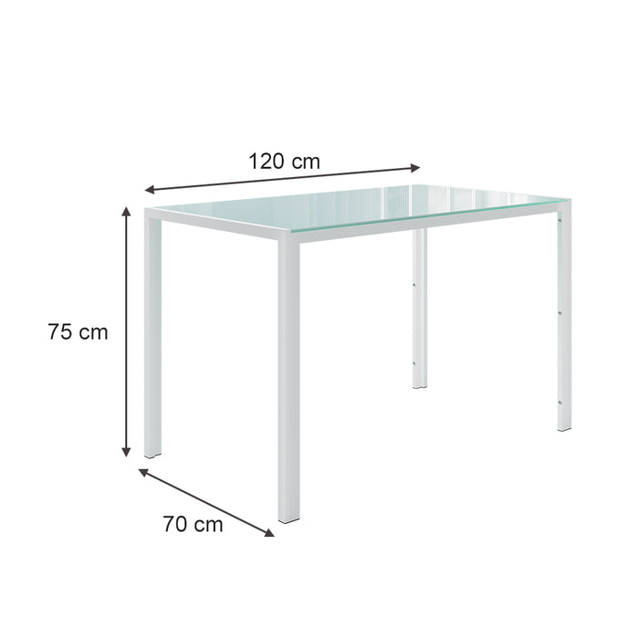 Vicco Tavolo da pranzo Bianco 120 x 75 cm