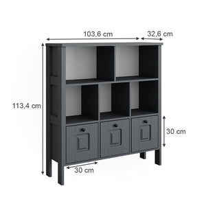 Vitalispa Libreria bambini Grigio 103.6 x 113.4 cm