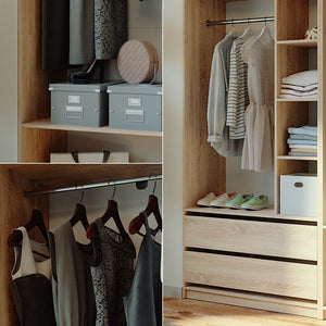 Vicco Armadio Sonoma 100 x 200 cm Set di 2