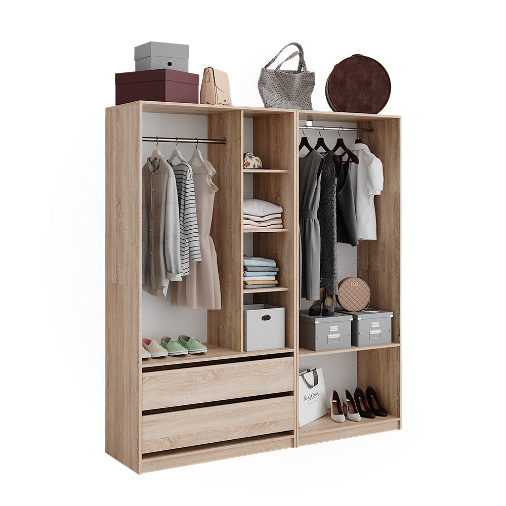 Vicco Armadio Sonoma 100 x 200 cm Set di 2