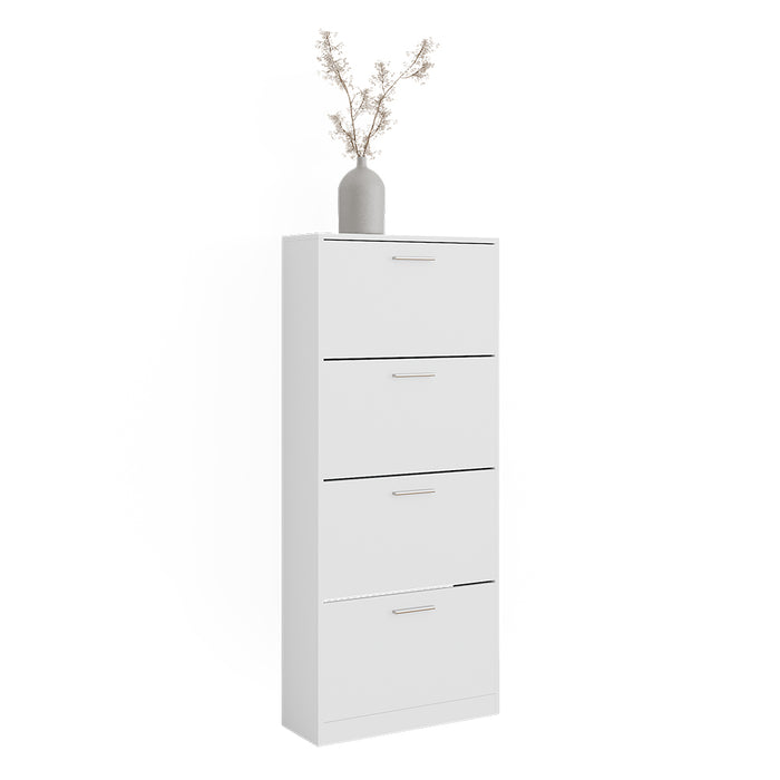 Vicco Scarpiera Bianco 59 x 137 cm con 4 scomparti