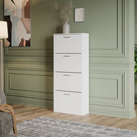 Vicco Scarpiera Bianco 59 x 137 cm con 4 scomparti