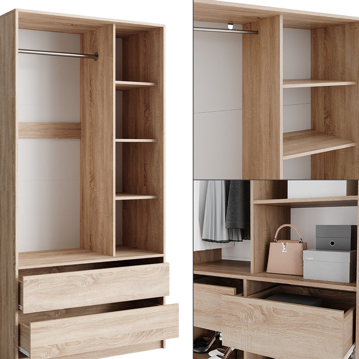 Vicco Armadio Sonoma 100 x 200 cm Set di 2