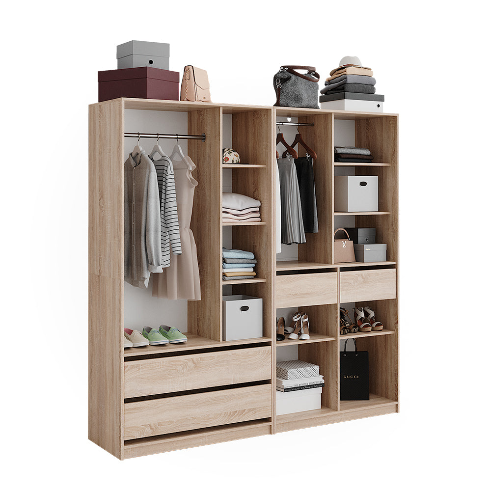 Vicco Armadio Sonoma 100 x 200 cm Set di 2