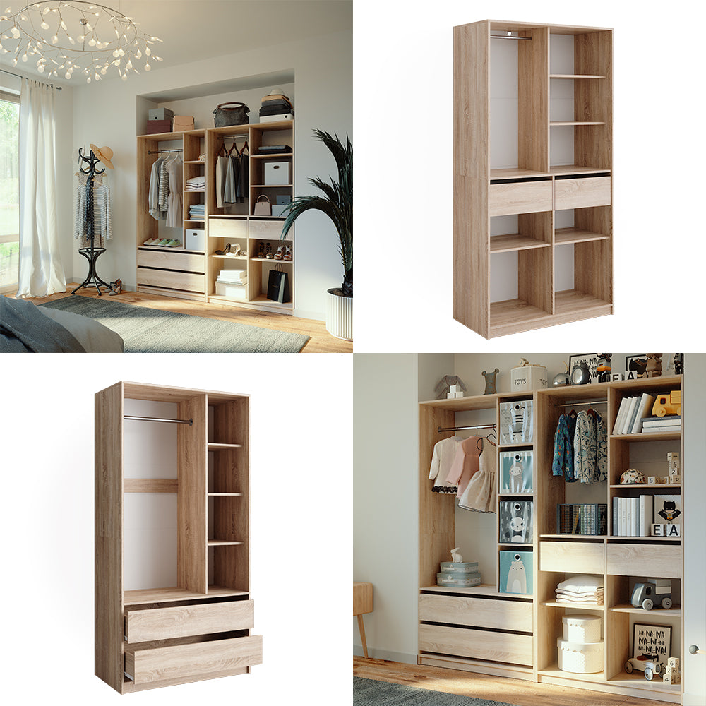 Vicco Armadio Sonoma 100 x 200 cm Set di 2